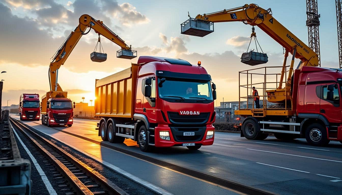 Illustration: Types de grues de chargement concernées par le Caces grue camion