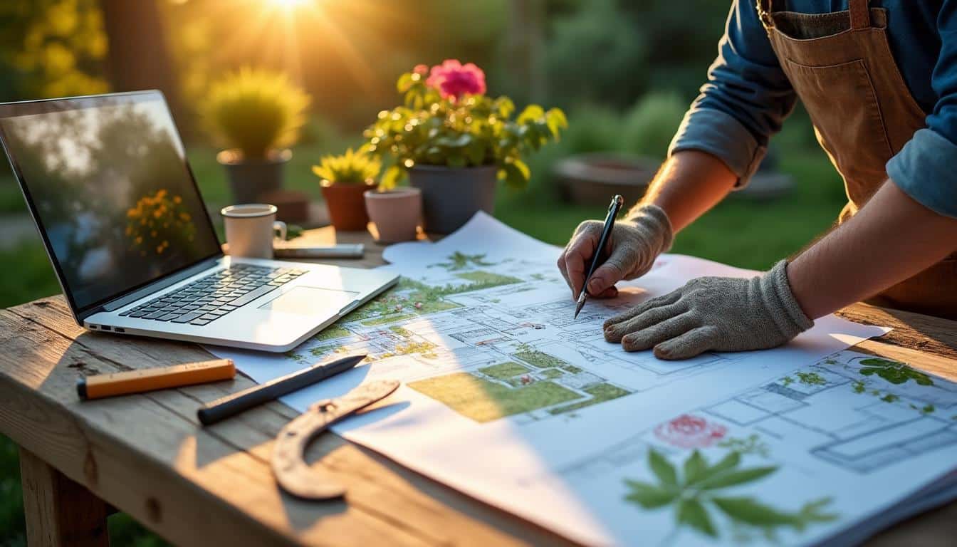 Illustration: Les étapes de création d’un plan de jardin paysager