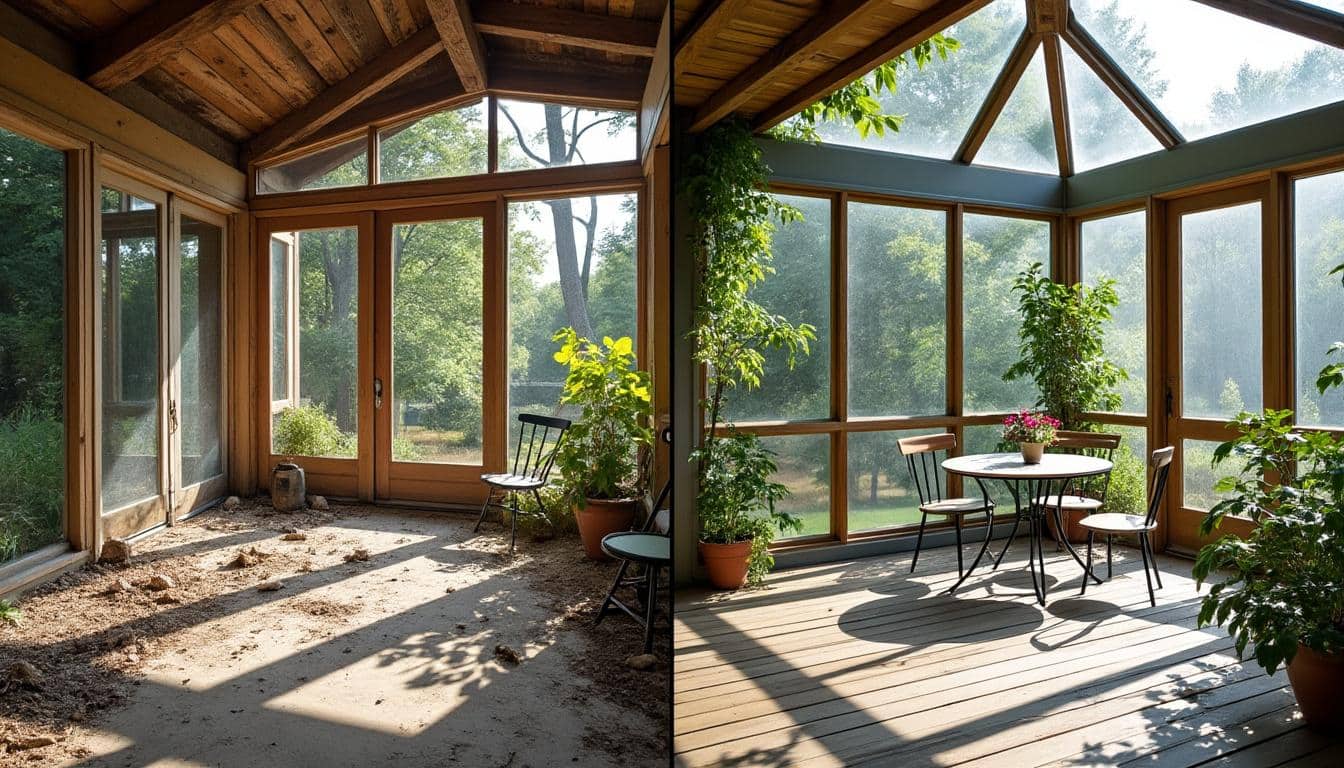Illustration: Exemples pratiques de rénovation de véranda avant/après : études de cas et témoignages