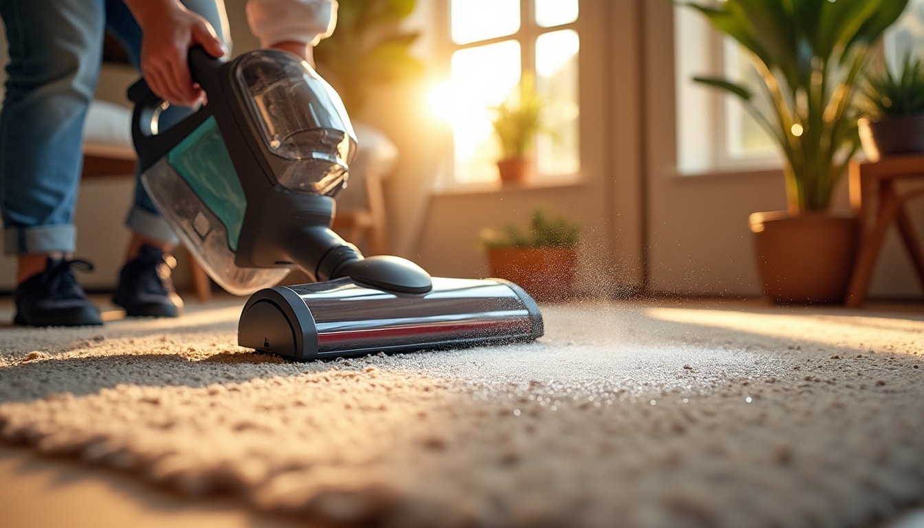 Illustration: Préparer sa moquette avant de nettoyer au bicarbonate : étapes essentielles