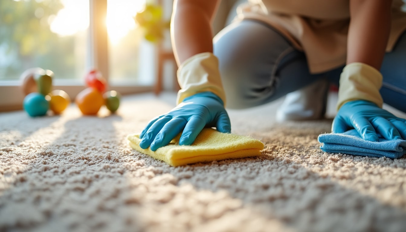 Illustration: Méthodes générales pour nettoyer une tache sur une moquette