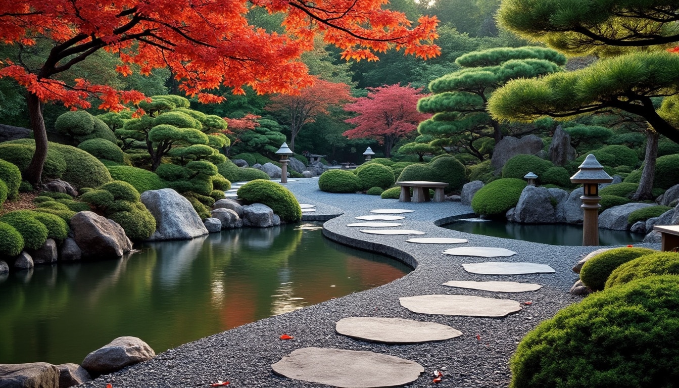 Illustration: Les éléments essentiels et l’aménagement d’un jardin paysager zen