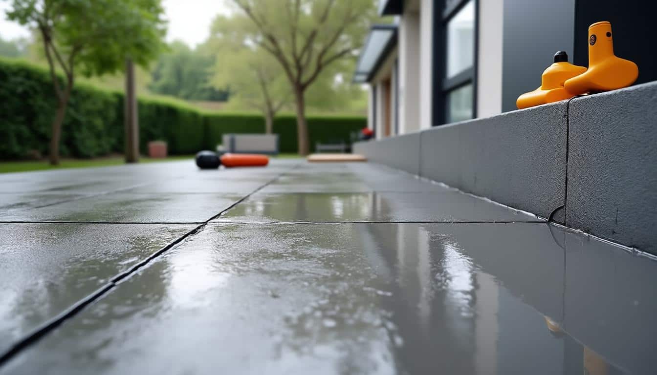 Comment identifier et corriger la pente incorrecte d'une dalle de terrasse ?