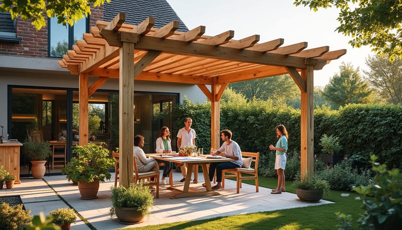 Illustration: Comprendre la pergola en bois : caractéristiques et formes adaptées