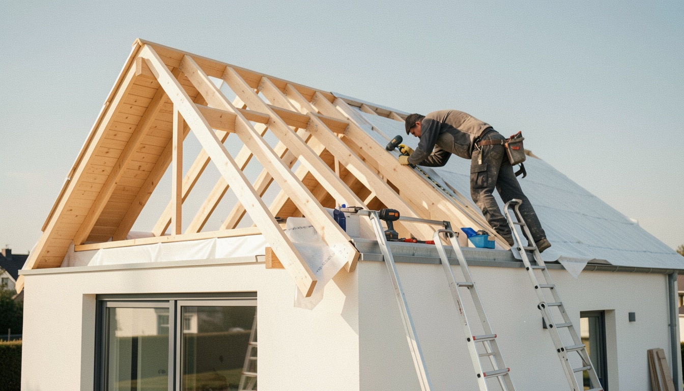 Construire une toiture monopente pas à pas