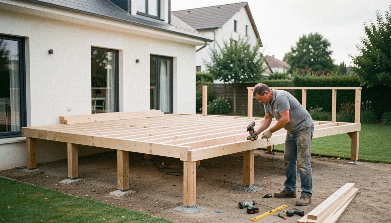 Construire une terrasse sur pilotis étape par étape