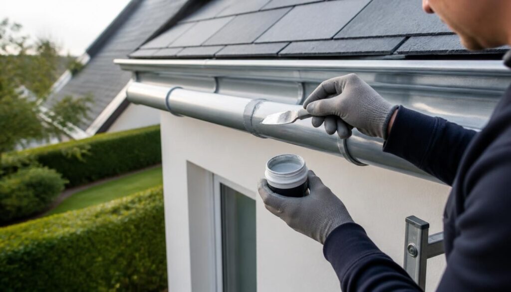Réparer une gouttière en zinc par soudure à froid
